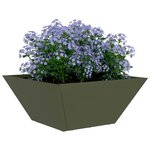 vidaXL Cache-pot de jardin 5 Pièces Vert olive 35 x 35 x 15 cm