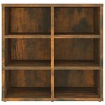 vidaXL Armoire à chaussures Chêne fumé 52 5x30x50 cm