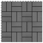 vidaXL Carreaux de terrasse 22 Pièces 30 x 30 cm 2 m² WPC Gris