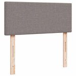 vidaXL Sommier à lattes de lit avec matelas taupe 120x190 cm tissu