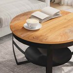 vidaXL Table basse Ø68x43 cm Bois d'acacia solide