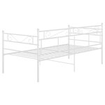 vidaXL Cadre de canapé-lit sans matelas blanc métal 90x200 cm
