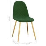 vidaXL Chaises à manger lot de 2 Vert foncé Velours