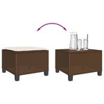 vidaXL Ensemble de bistro 3 Pièces avec coussins marron résine tressée