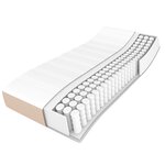 vidaXL Sommier à lattes de lit avec matelas Cappuccino 160x200 cm