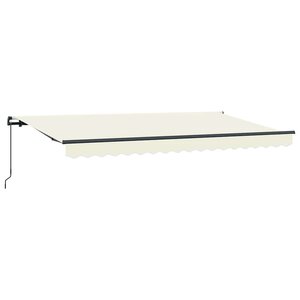 vidaXL Auvent Rétractable Crème 400 x 200 cm tissu