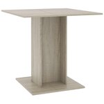 vidaXL Table à dîner Chêne sonoma 80x80x75 cm Bois d'ingénierie