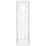 vidaXL Poteaux à panier de gabion 2 Pièces 40x40x140 cm Fer