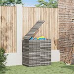 vidaXL Boîte à coussins de jardin Résine tressée 100x49x103 5 cm Gris