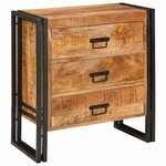 vidaXL Buffet Marron 66 x 33 x 70 cm bois de manguier massif