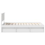 vidaXL Cadre de lit avec tête de lit Blanc 100 x 200 cm Pin massif