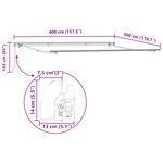 vidaXL Auvent Rétractable Blanc 400 × 300 cm Polyester et Aluminium