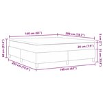vidaXL Lit Box Spring avec Matelas - Vert Clair et Gris  160x200 cm  Tissu Velours Côtelé