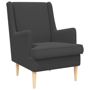 vidaXL Fauteuil Gris foncé Bouclé