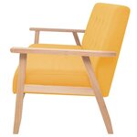 vidaXL Ensemble de canapés 3 Pièces Tissu Jaune
