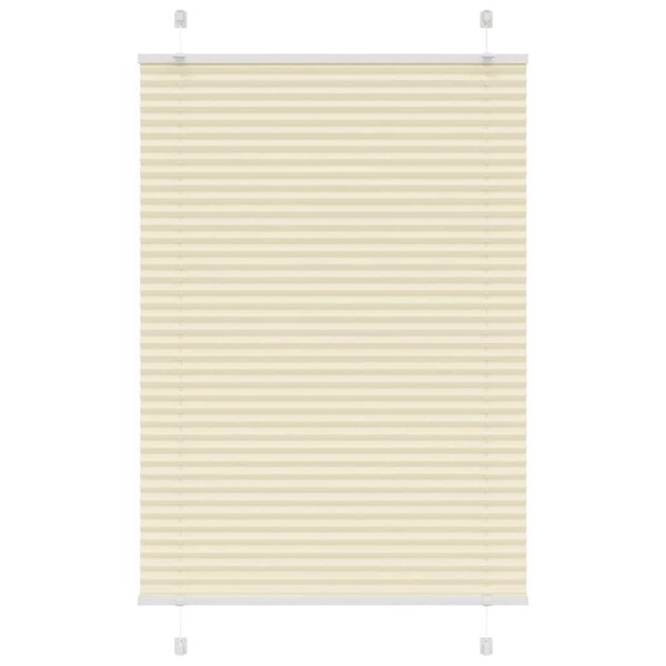 vidaXL Store plissé crème 100x100 cm largeur du tissu 99 4cm polyester
