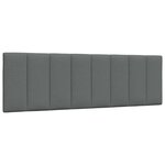 vidaXL Coussin de tête de lit gris foncé 160 cm tissu