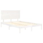 vidaXL Cadre de lit sans matelas blanc 120x190 cm bois massif