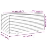 vidaXL Jardinière 110x60x49 5 cm bois massif de douglas