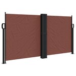 vidaXL Auvent latéral rétractable marron 120x1200 cm