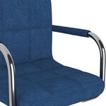 Vidaxl chaise pivotante de bureau bleu tissu