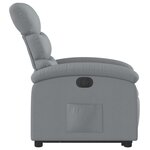 vidaXL Fauteuil inclinable électrique gris clair tissu