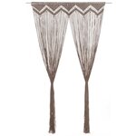 vidaXL Rideau en macramé Taupe 140x240 cm Coton
