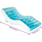 Intex Chaise longue gonflable bleu 191x99 cm vinyle