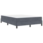 vidaXL Lit boxspring avec matelas Gris foncé 160 x 200 cm Velours