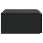 vidaXL Table d'appoint murale 59 x 34 5 x 17 cm Bois d'ingénierie Noir