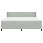 vidaXL Lit à ressorts avec matelas Gris clair 200 x 180 cm Polyester