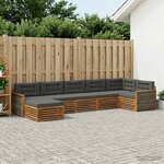 vidaXL Ensemble de canapés d'extérieur 7 pc Naturel et Anthracite