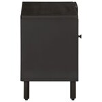 vidaXL Meuble TV noir 80x31x46 cm bois massif de manguier