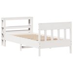vidaXL Cadre de lit sans matelas blanc 90x200 cm bois de pin massif