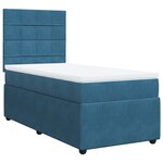 vidaXL Sommier à lattes de lit et matelas Bleu foncé 80x200 cm Velours