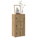 vidaXL Bibliothèque chêne artisanal 40x24x77 cm bois d'ingénierie