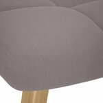 vidaXL Chaise à bascule avec repose-pied Taupe Tissu