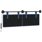 vidaXL Tête de lit suspendue Avec lumière LED Bleu Tissu