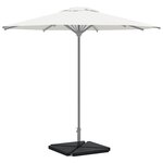 vidaXL Plaques de poids de parasol 4 Pièces triangulaire granit noir 14kg