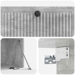 vidaXL Meuble TV mural Gris béton 78 5 x 41 x 30 cm Bois d'ingénierie