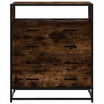 vidaXL Commode chêne fumé 70x41x83 5 cm bois d'ingénierie