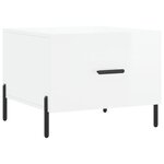vidaXL Tables basses 2 Pièces blanc brillant 50x50x40cm bois d'ingénierie