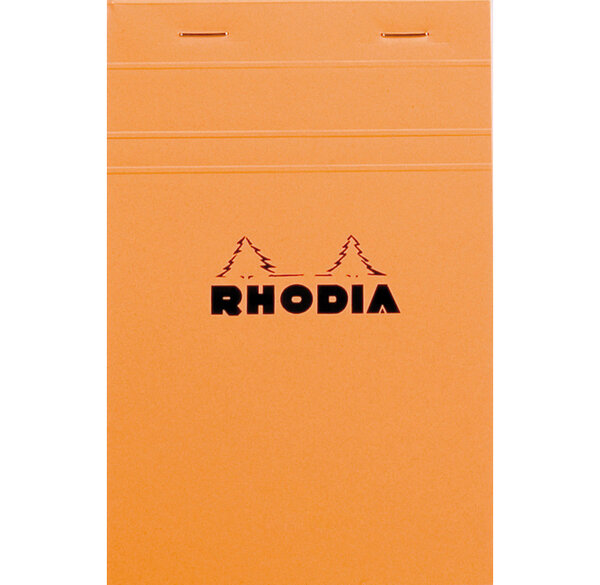 Bloc ORANGE N°14 11x17cm 80F agrafées 80g Q.5x5 RHODIA