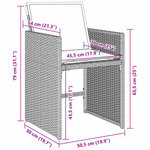 vidaXL Ensemble de salle à manger pour jardin 5 Pièces Gris clair