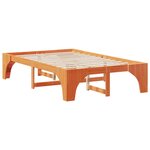 vidaXL Cadre de lit surélevé Marron 120 x 190 cm Bois massif en pin