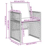 Ensemble salle à manger jardin 5 pièces avec coussins poly rotin noir