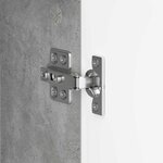 vidaXL Meuble TV 99 x 34 5 x 50 cm Gris béton Bois d'ingénierie
