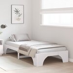 vidaXL Cadre de lit Blanc Bois de pin massif 80 x 200 cm