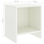 vidaXL Tables de chevet 2 Pièces Blanc 35x30x40 cm Bois de pin massif
