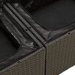 vidaXL Salon de jardin 6 Pièces avec coussins noir résine tressée